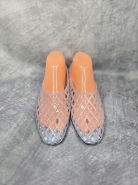 women's lattice cage jelly ballet flats.